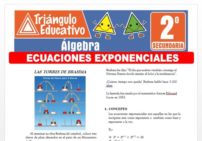 ᐈ Álgebra para Segundo de Secundaria – 21 Fichas GRATIS