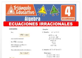 ᐈ Álgebra para Cuarto de Secundaria – 21 Fichas GRATIS