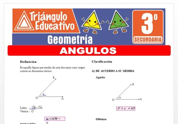 Ejercicios de Ángulos para Tercero de Secundaria – Fichas GRATIS