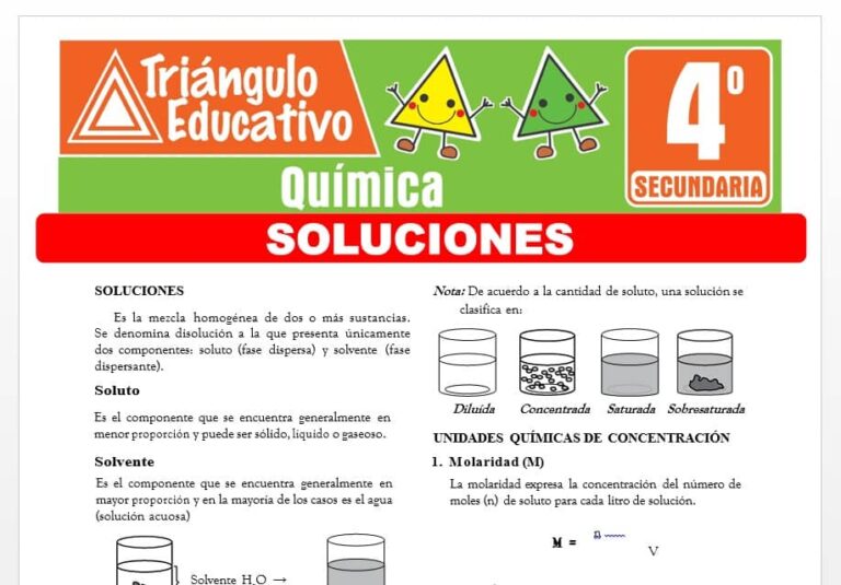 Soluciones para Cuarto de Secundaria – Fichas GRATIS