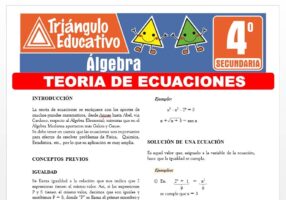 ᐈ Álgebra para Cuarto de Secundaria – 21 Fichas GRATIS