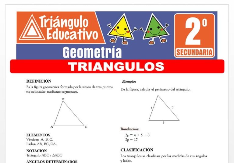 Triángulos para Segundo de Secundaria – Fichas GRATIS
